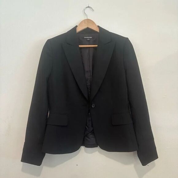 Gianni Bini Black Blazer One Button Long Sleeve Size 8 - Picture 1 of 3